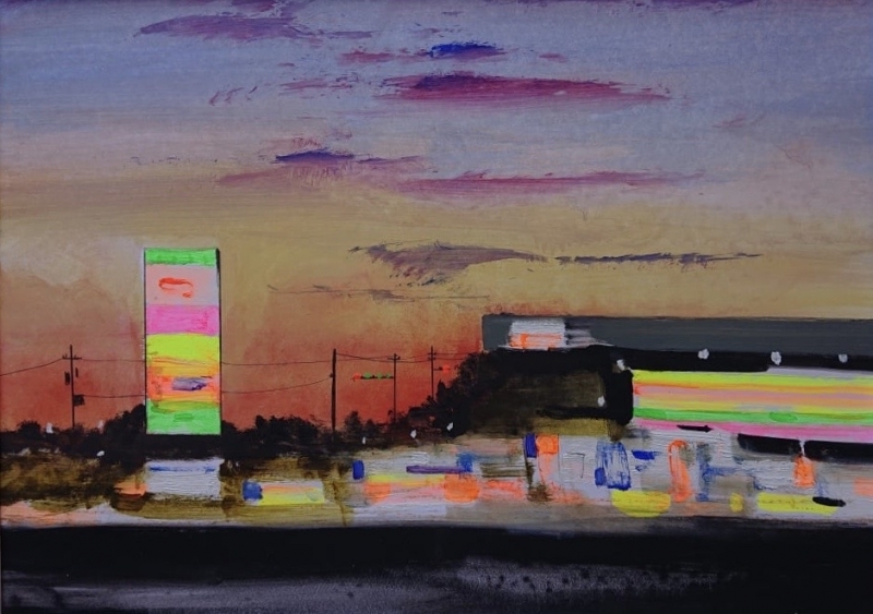 painting of a gas station in Chattanooga